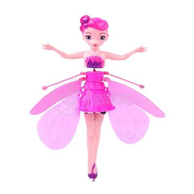 Boneco Princesa Aerocraft Fada Voadora Rosa 19Cm C/ Luz