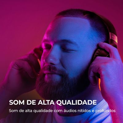 Fone de Ouvido Headphone AIWA HP-02-B BT ANC Alta Definição Bivolt
