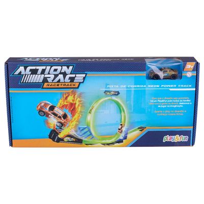 Pista Looping com Carrinho Neon Power Track Play&Fun