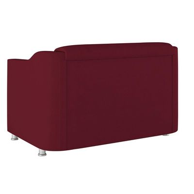 Sofá Namoradeira 2 Lugares Tilla Sala De Espera  Balaqui Decor Cor:marsala