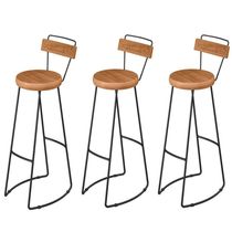Kit 3 Banquetas Alta Com Encosto Para Aérea Gourmet York