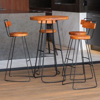 Conjunto Mesa Bistrô Com 4 Banquetas Aérea Gourmet York
