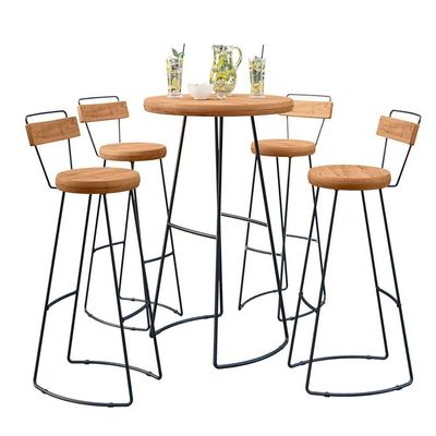 Conjunto Mesa Bistrô Com 4 Banquetas Aérea Gourmet York
