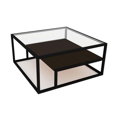 Mesa De Centro Industrial Moderno Toledo Preto - Cor: Preto