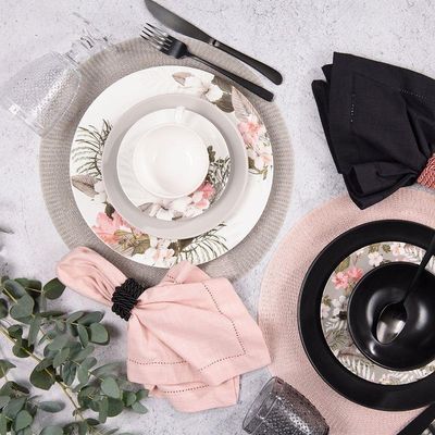 Jogo Americano Copa E Cia 6 Peças Serenity Cimento Queimado