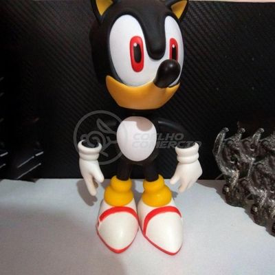 Boneco Action Figure Shadow Sonic Black Preto Articulado 23cm
