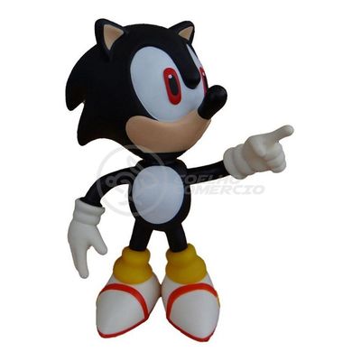 Boneco Action Figure Shadow Sonic Black Preto Articulado 23cm