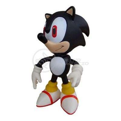 Boneco Action Figure Sonic Preto Articulado 23cm