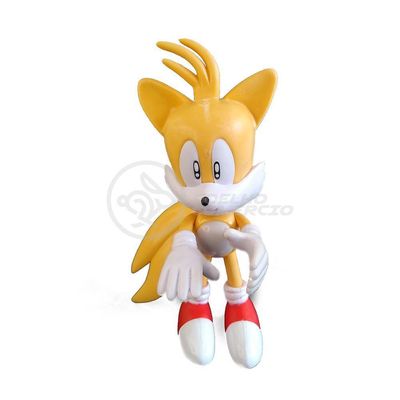 Coleção Boneco Action Figure Tails The Hedgehog Amarelo 16Cm