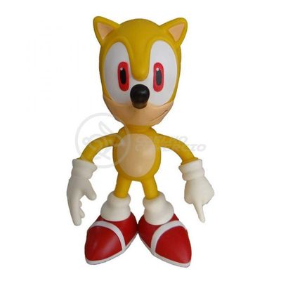 Boneco Action Figure Sonic Amarelo Articulado 23cm