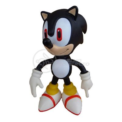 Boneco Action Figure Sonic Preto Articulado 23cm