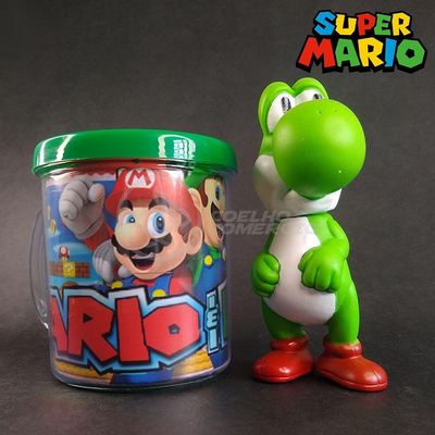 Kit Boneco Colecion. Yoshi 10Cm + Caneca Super Mario 350Ml