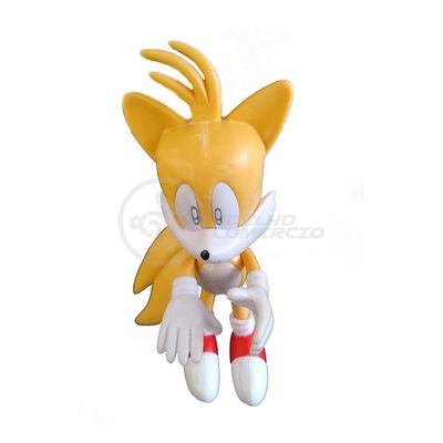 Coleção Boneco Action Figure Tails The Hedgehog Amarelo 16Cm