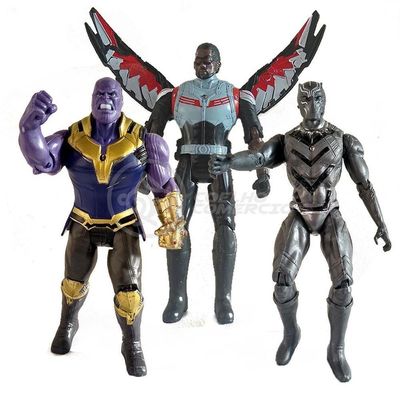 Bonecos 17Cm Capitão America Thanos Falcão Pantera Negra