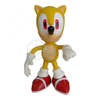 Boneco Action Figure Sonic Amarelo Articulado 23cm