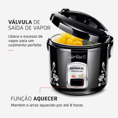 Panela Elétrica Mondial Fast Rice 5 Premium NPE-08-5X 220V