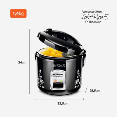 Panela Elétrica Mondial Fast Rice 5 Premium NPE-08-5X 220V