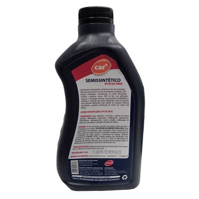Óleo Lubrificante do Motor Car+ 10w40 Semissintético API SN - 1Lt