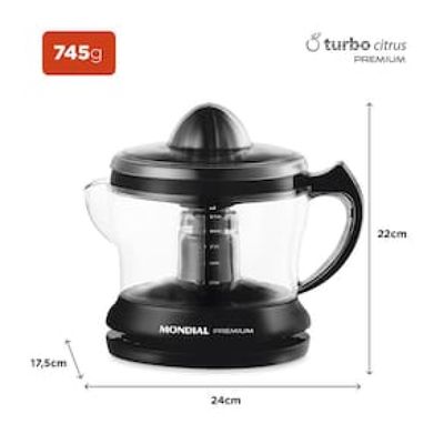 Espremedor de Frutas Mondial Premium E-02 - Preto preto / 110