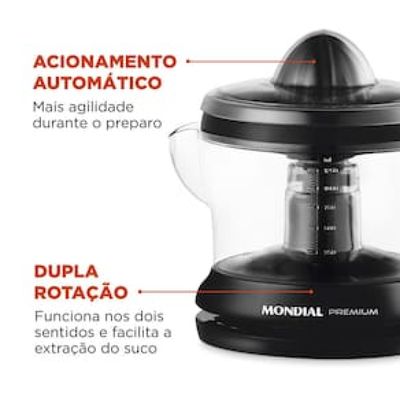 Espremedor de Frutas Mondial Premium E-02 - Preto preto / 110