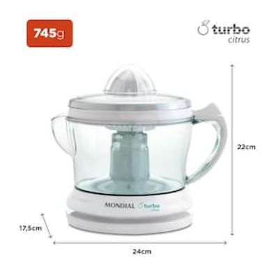Espremedor de Frutas Mondial Turbo Citrus E-01 - Branco branco / 220