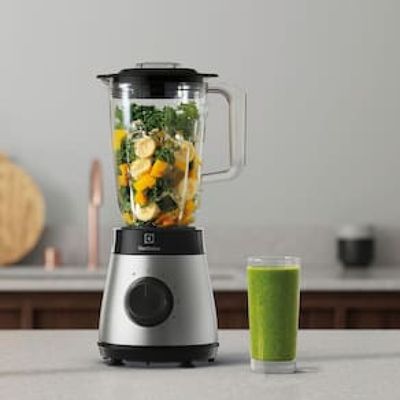 Liquidificador Electrolux EBS30 Aço Inox Escovado/Preto com Copo de Vidro 700W e 5 Velocidades Cinza,Preto / 110