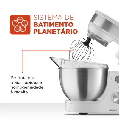 Batedeira Planetária Premium Inox Mondial – BP-02P-W-TI 110V