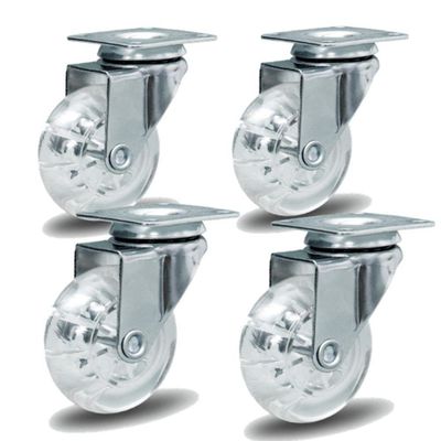 4 Rodizio Móveis Gel 50mm Sem Freio Glp.210.pvc.fp