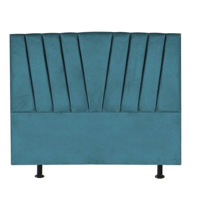 Cabeceira Estofada Bélgica 140cm Casal Para Cama Box Quarto Suede Azul Turquesa - Gat Magazine