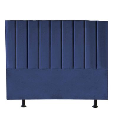 Cabeceira Estofada Carla 160cm Queen Size Para Cama Box Quarto Suede Azul Marinho - Gat Magazine