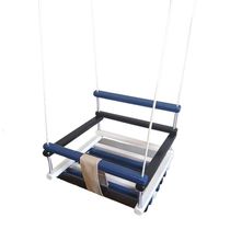 Balanço Gangorra Infantil Madeira 50x40 Azul Suporta 100kg