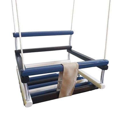 Balanço Gangorra Infantil Madeira 50x40 Azul Suporta 100kg