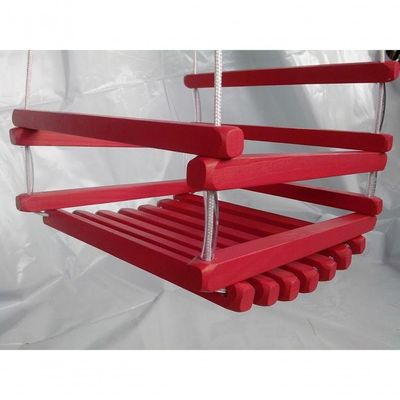 Balanço Gangorra Infantil Madeira 35x35 Red Suporta 80kg