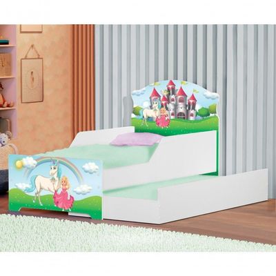 Mini Cama Infantil Com Auxiliar Pop Reino Da Princesa