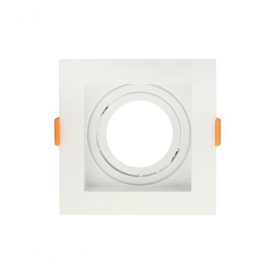 Spot Recuado De Embutir Quadrado Móvel Mr16 Branco Taschibra