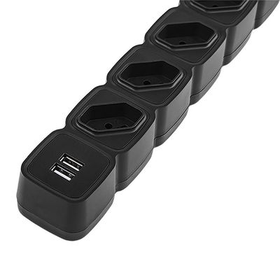 Protetor Eletronico Intelbras C/ 4 Tomadas E 2 Usb - Epe 204 Usb Pt Bivolt