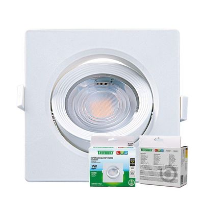 Spot De Led Embutir Alltop Par20 Quadrado 7W Bivolt Taschibra 6500K Branca Fria Bivolt