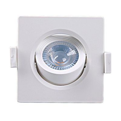 Spot De Led Embutir Alltop Mr16 Quadrado 5W Bivolt Taschibra 3000K Branco Quente Bivolt
