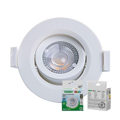 Spot De Led Embutir Alltop Mr11 Redondo 3W Bivolt Taschibra 6500K Branca Fria Bivolt