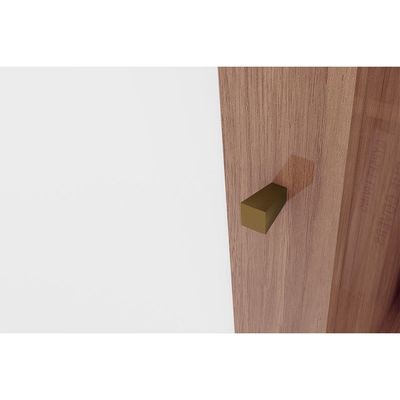 Armário Sapateira Quarto Duetto c/ 1 Porta c/ Espelho Branco - Henn