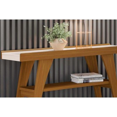 Aparador de Sala Jantar Menphis 1 Prateleira Nature/Off White - Henn