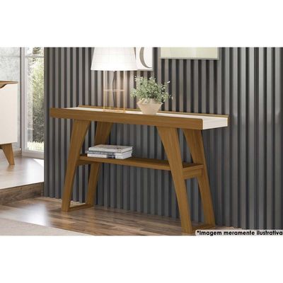 Aparador de Sala Jantar Menphis 1 Prateleira Nature/Off White - Henn