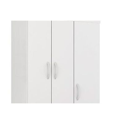 Guarda Roupa Solteiro 3 Portas e 2 Gavetas Wind Branco/Rosa - Demóbile