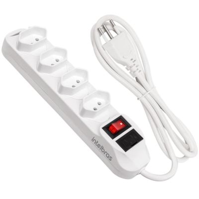 Protetor Eletronico Intelbras 4 Tomadas Branco Epe1004 Bivolt