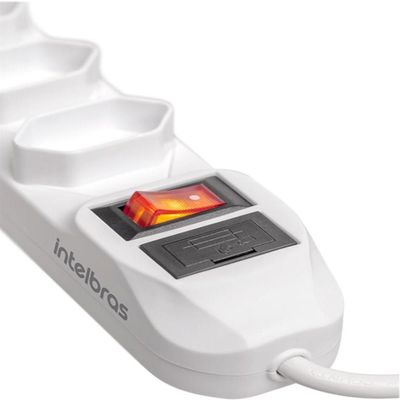 Protetor Eletronico Intelbras 4 Tomadas Branco Epe1004 Bivolt