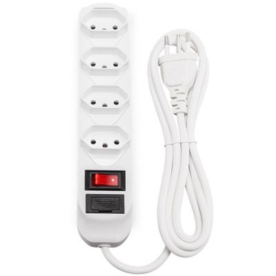 Protetor Eletronico Intelbras 4 Tomadas Branco Epe1004 Bivolt