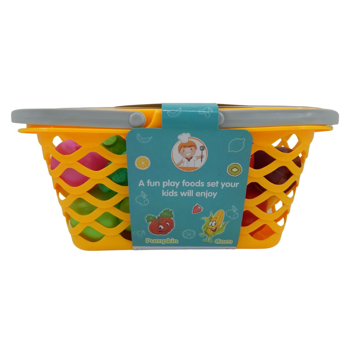 Cesto De Legumes E Frutas Amarelo Bbr T005