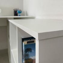 Escrivaninha Mesa Escritorio 8 Nichos Ne6 Branco Arty Branco