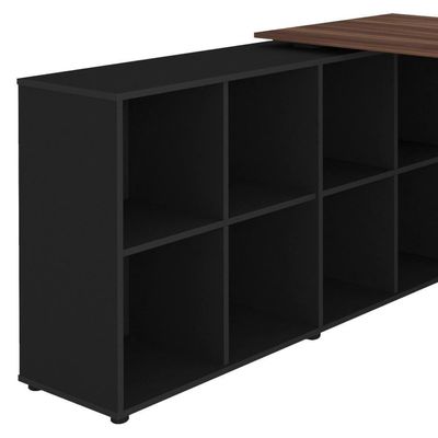 Escrivaninha Mesa Escritorio 8 Nichos Ne6 Ipe Preto Arty Ipe Preto