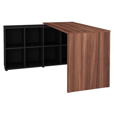 Escrivaninha Mesa Escritorio 8 Nichos Ne6 Ipe Preto Arty Ipe Preto